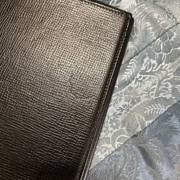 Authentic Burberrys Vintage Black Leather Locking Documents Case w Key Clean! - Picture 12 of 16